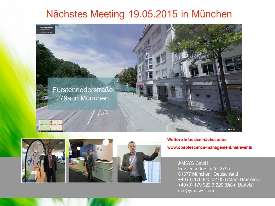 Nächstes Meeting 19.05.2015 München