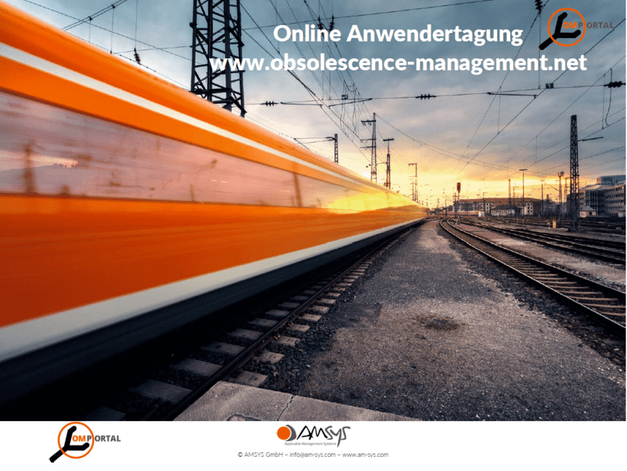 Obsoleszenzmanagement Online Anwendertagung Portal Titelbild Bewerbung